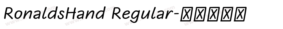 RonaldsHand Regular字体转换